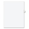 Avery Dennison Individual Dividers, Side Tab J, White, Pk25 01410